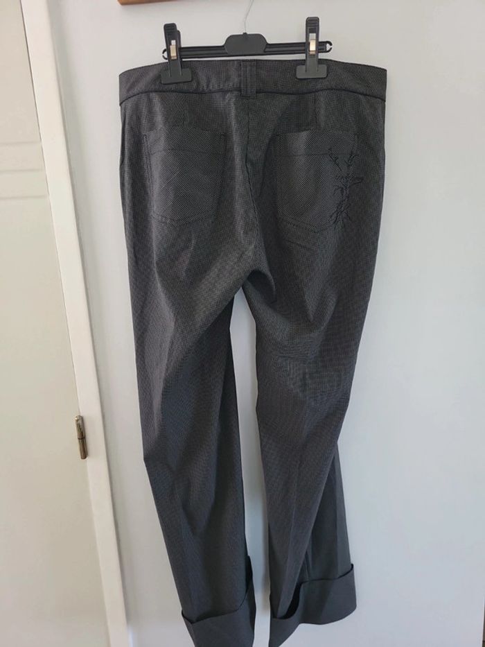 Cop copine pantalon carreaux noir gris Taille 40 L - photo numéro 4
