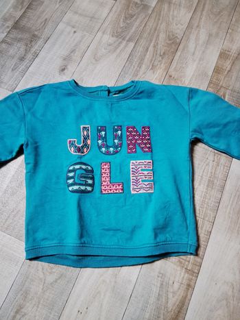 Sweat fille bleu turquoise 6 ans