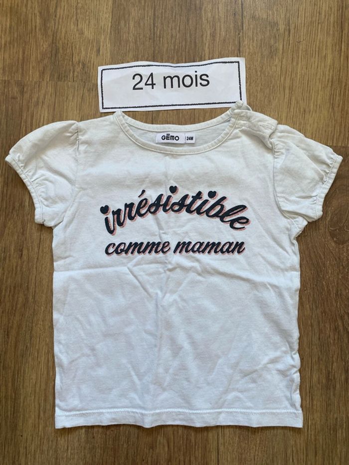 T shirt ete blanc gemo