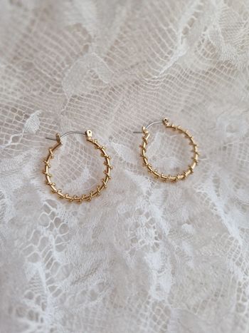 Boucles d'oreilles petit anneaux torsadés