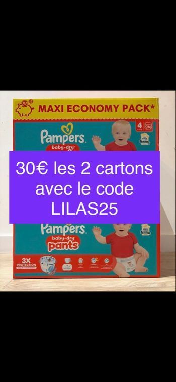 188 couches Pampers baby dry pants taille 4