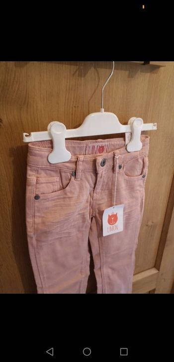 Jeans slim Limon en rose 4 ans