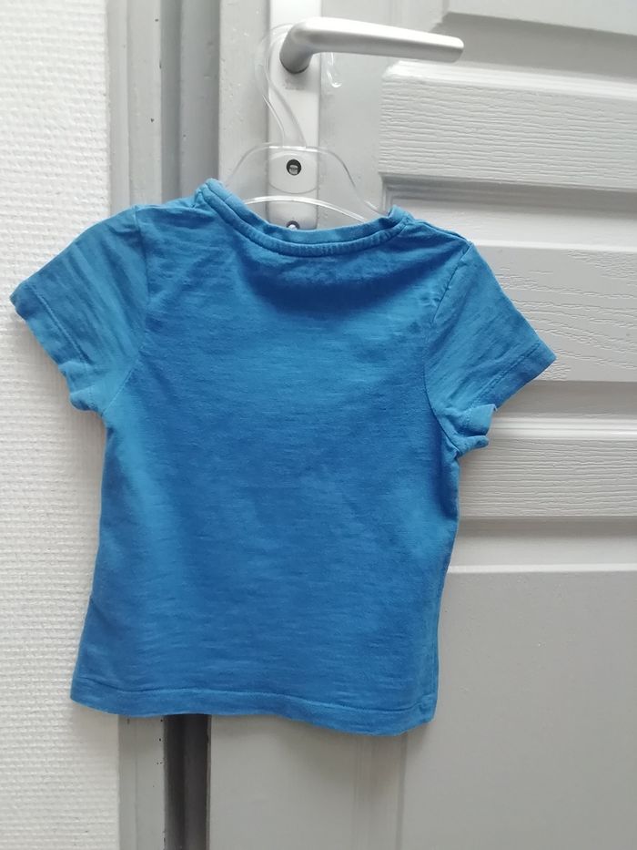 Vends t-shirt garçon été bleu avec motif sur le devant - photo numéro 6