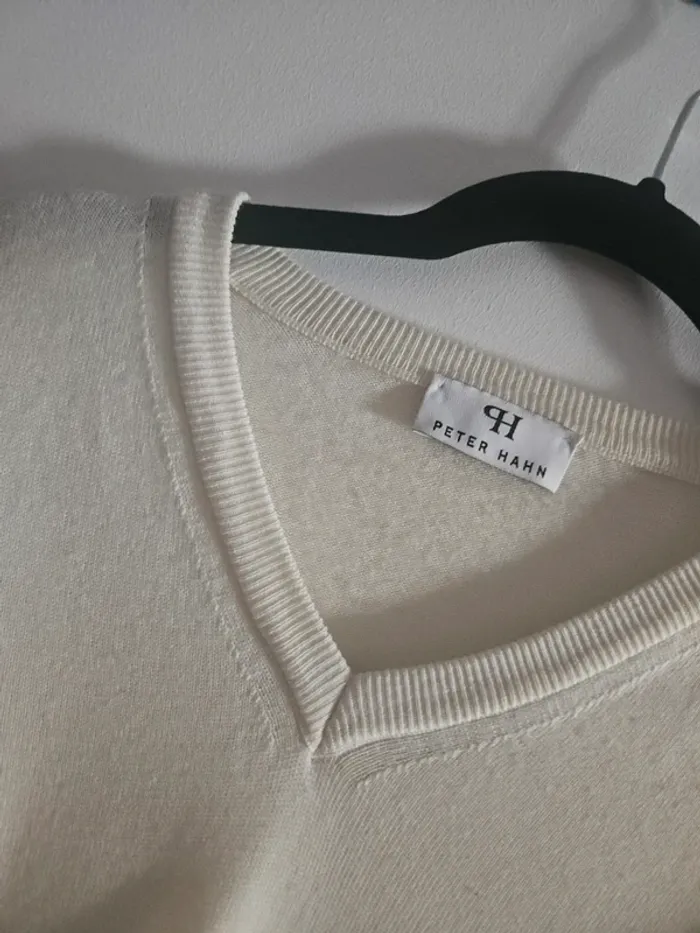 Pull en maille blanc cassé en laine Peter Hahn T.38 - photo numéro 4