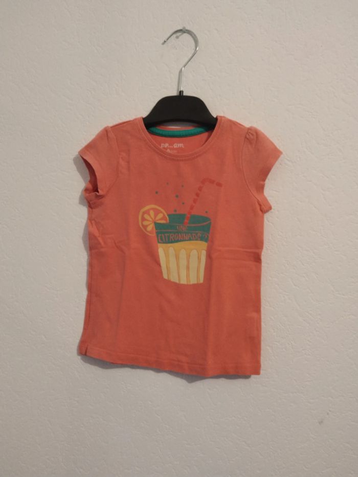 tee shirt orange DPAM fille 3 ans