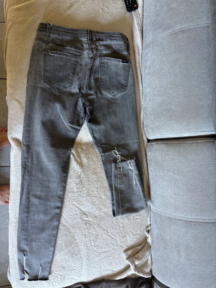 Jean gris forme skinny taille L - photo numéro 2
