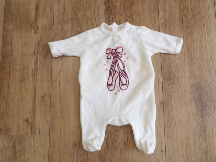 Pyjama fille - velours - 1 mois - photo numéro 2