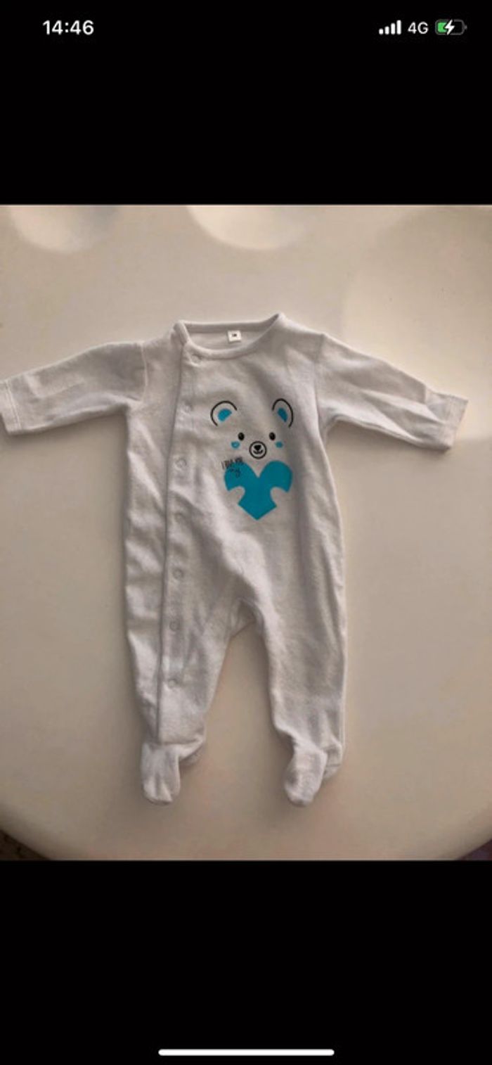 Pyjama manches longues grenouillères