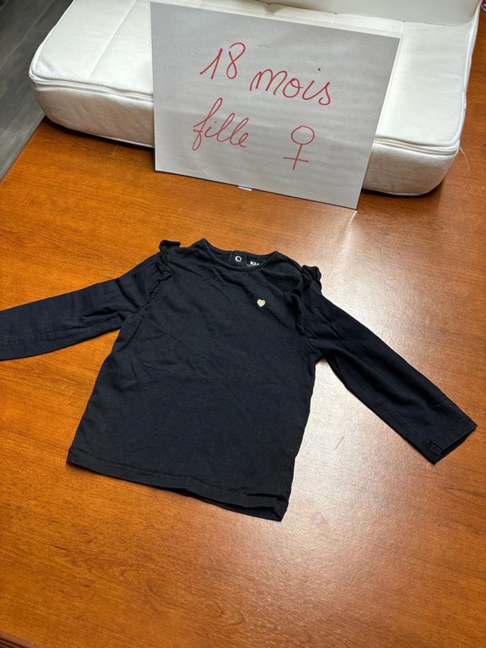 Lot de 2 tshirts noirs manches longues - photo numéro 5