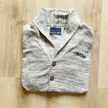 Angelo Litrico Athl Crew Cardigan Pull Gris Homme Exclusive Vintage Collection Crafted Goods (Taille L)
