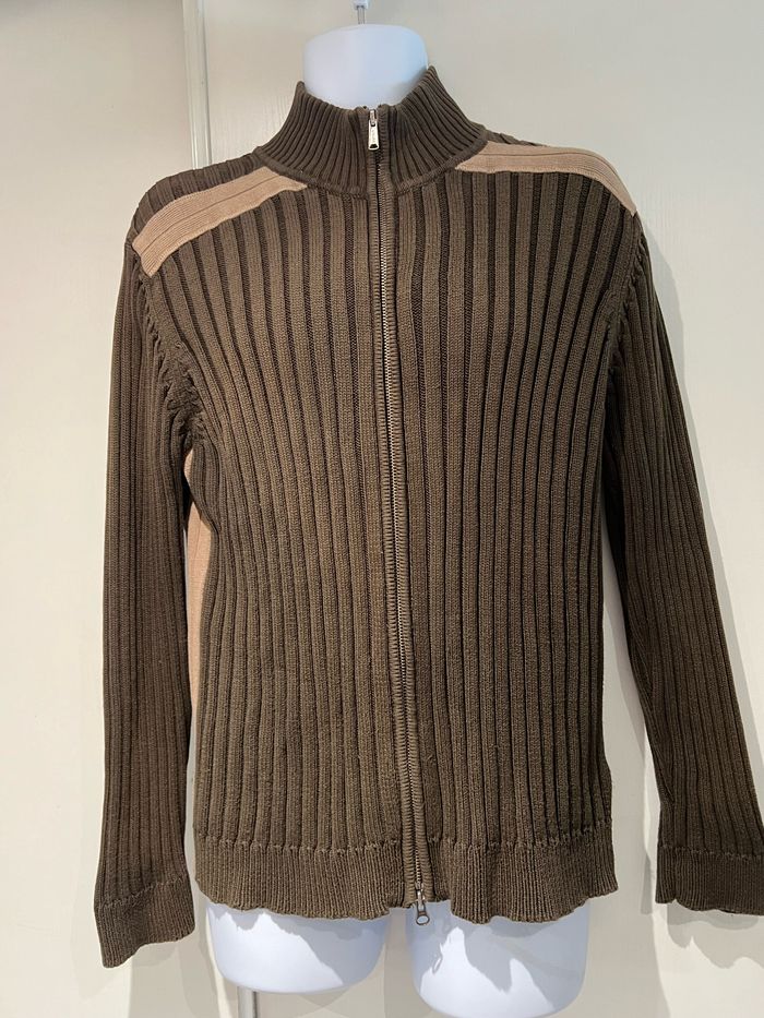 Pull, Cardigan, esprit, taille XL kakie beige