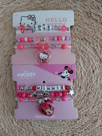 Lots de bracelets Fille Minnie et Hello Kitty