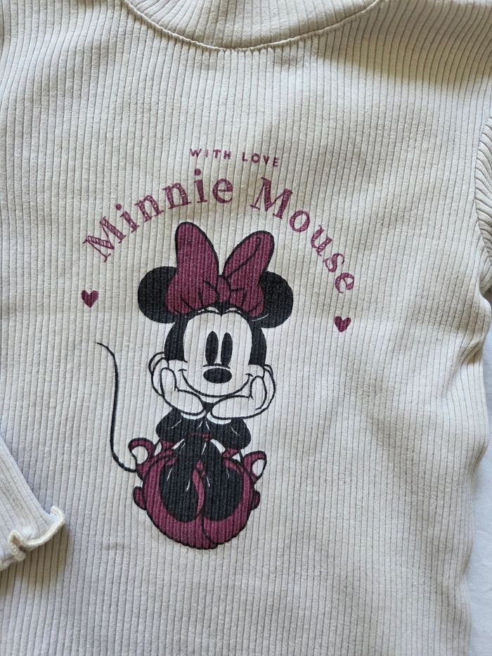 T-shirt côtelé ml minnie - photo numéro 2