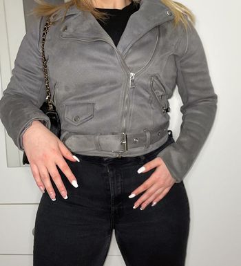 Veste perfecto gris en velours