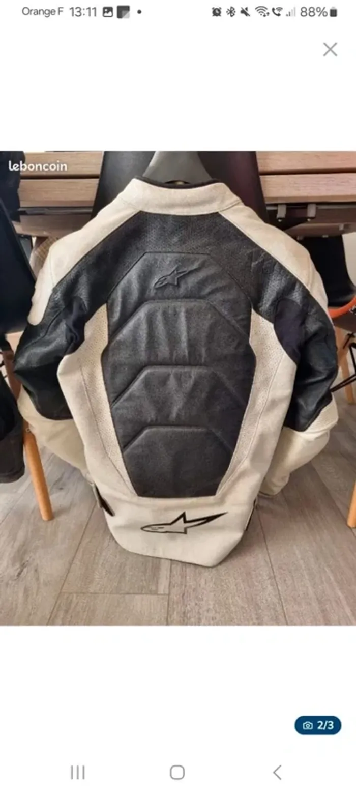 Blouson Alpinestar cuir homme taille 50 - photo numéro 3