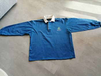 polo épais manches longues bleu Trophée AGF Cosiro