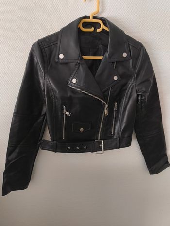 Veste en cuir simili femme taille 36