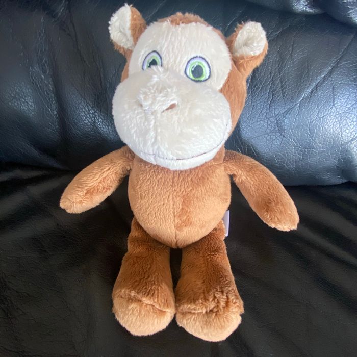 Peluche doudou singe marron kinder
