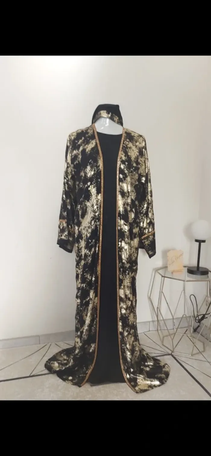 Kimono caftan doré événement neuf - photo numéro 9
