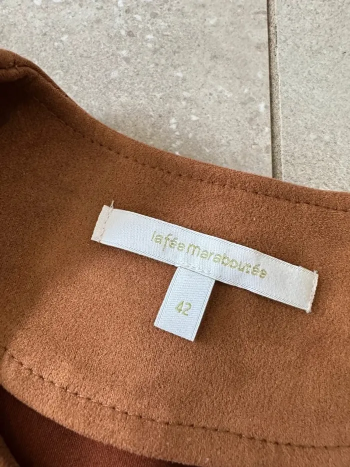 veste marron La fée Maraboutée, taille 42, très bon état - photo numéro 3