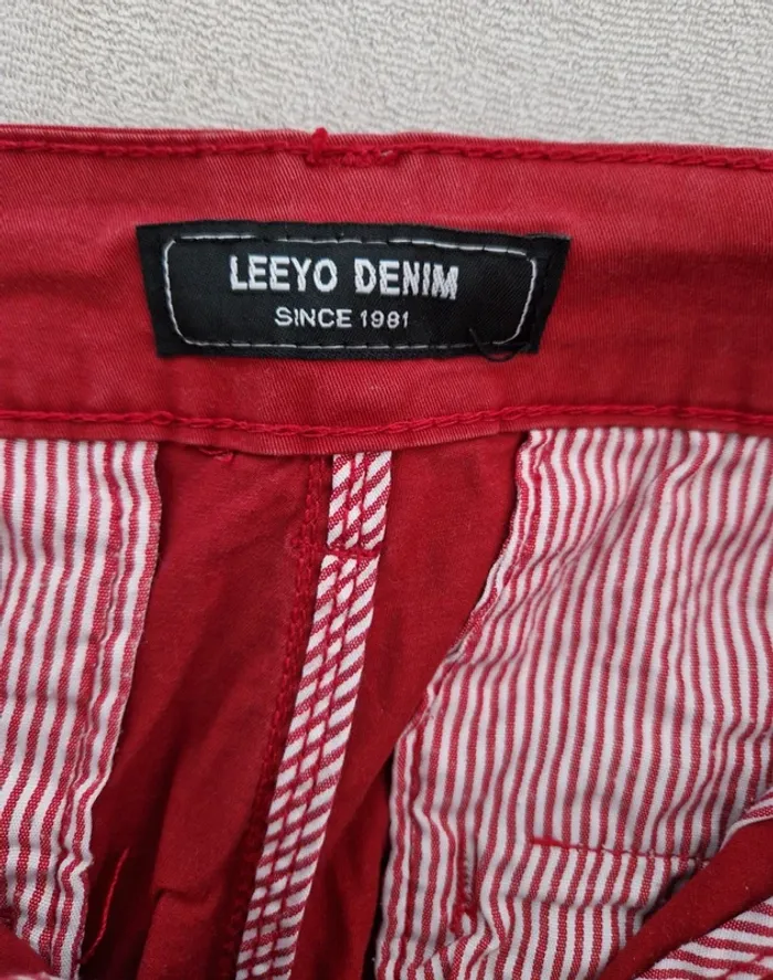 Short chino bordeaux homme - photo numéro 5