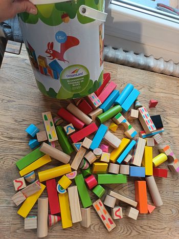Blocs de construction jouet en bois 🧮