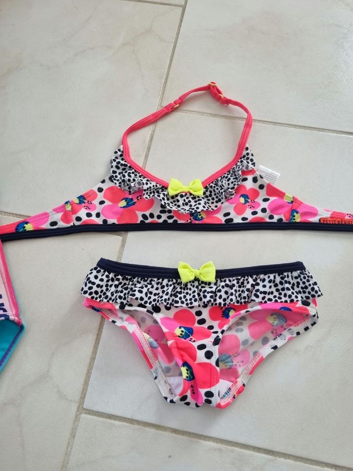 Lot 2 maillot de bain billieblush et petit béguin 2 ans - photo numéro 3