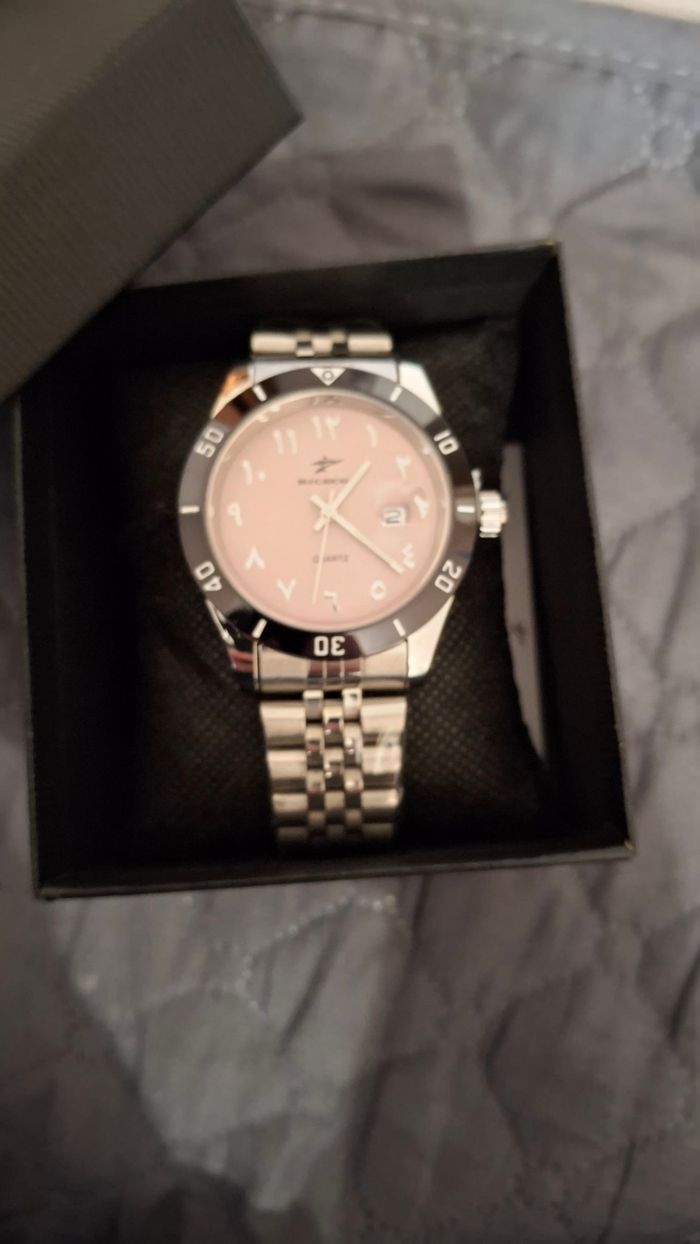 Montre pour homme arabic dial rose poudré - photo numéro 3