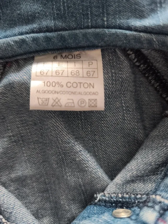 Robe en jean bébé 6 mois Blurp très bon état - photo numéro 6