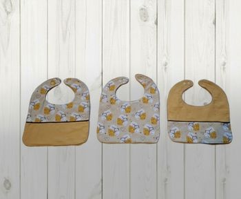 ́ot de 3 bavoirs classique Création fait main artisanale 