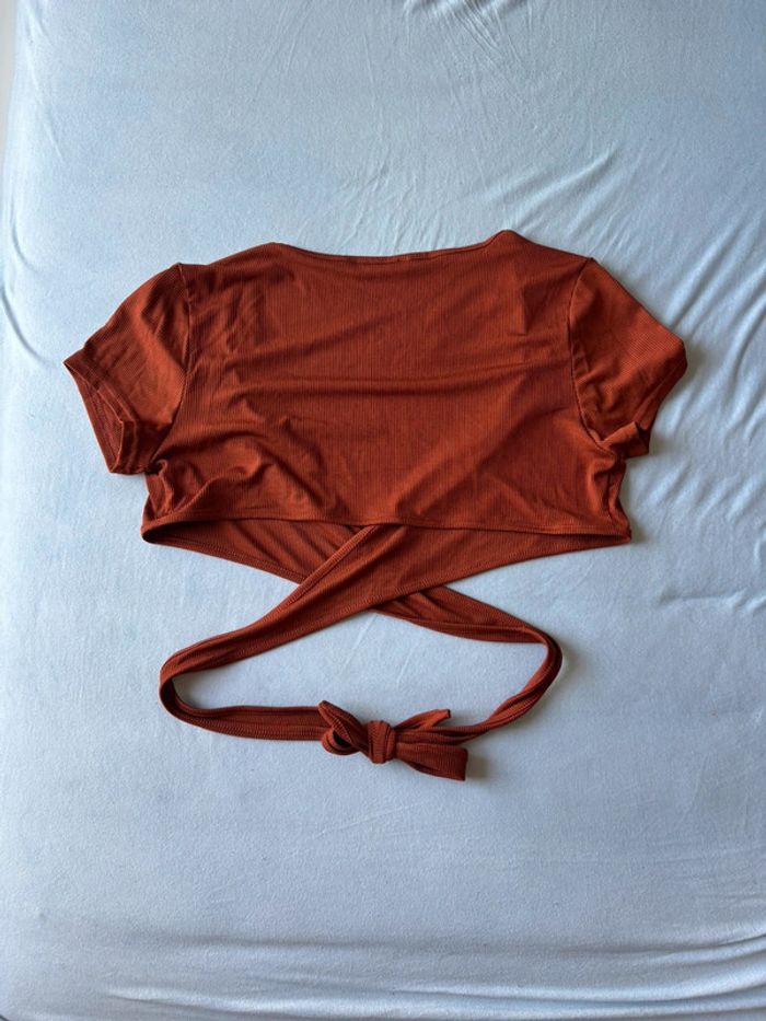Haut croisé orange foncé Shein - photo numéro 3