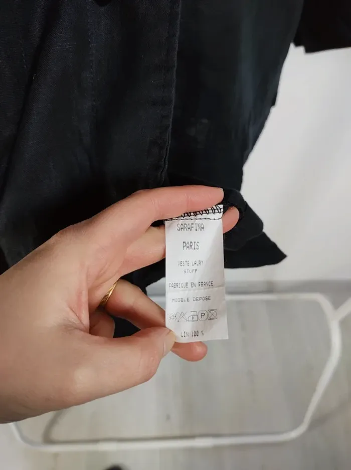 Veste courte ou boléro 100%Lin made in France🇫🇷 - photo numéro 4
