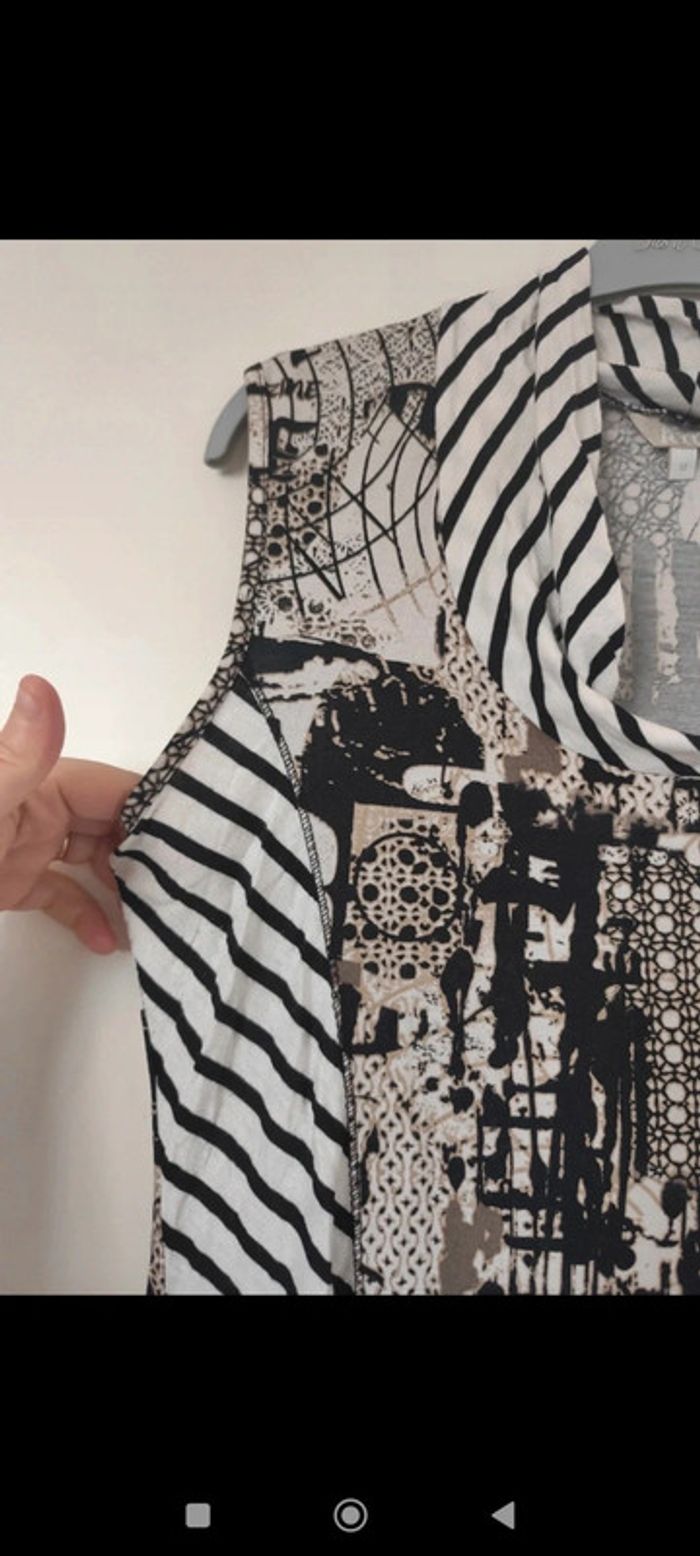 Blouse longue sans manches taille M Jacqueline Riu - photo numéro 3