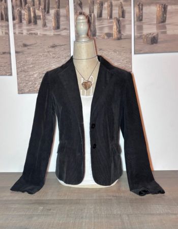 💕 veste tailleur noir velours côtelé vintage #camaieu taille 38 M