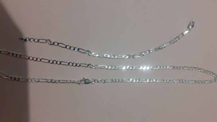 Parure homm e cheval alternée  triple   argent  925