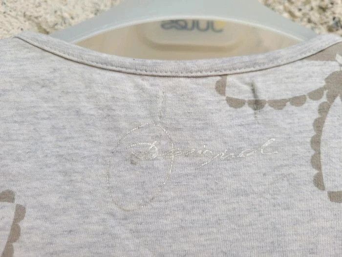 Joli tee-shirt manches longues Desigual, crème et tons roses, 7/8 ans - photo numéro 5