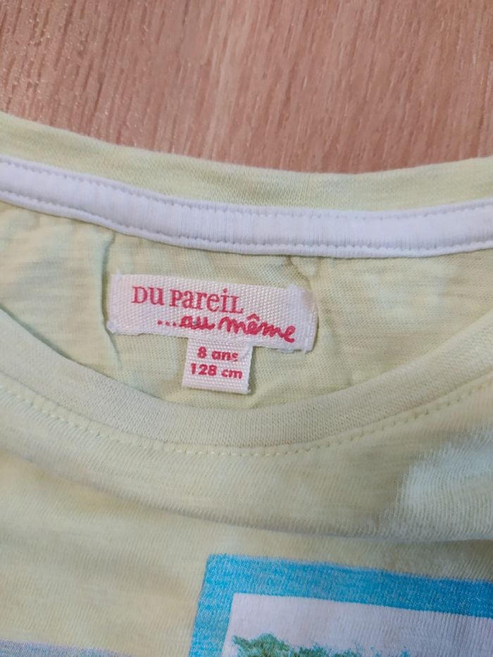 T-shirt 8 ans DPAM Surf vert pomme - photo numéro 4