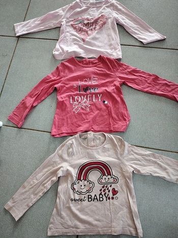 Lot de 3 t-shirts ML bébérêve T.36 M