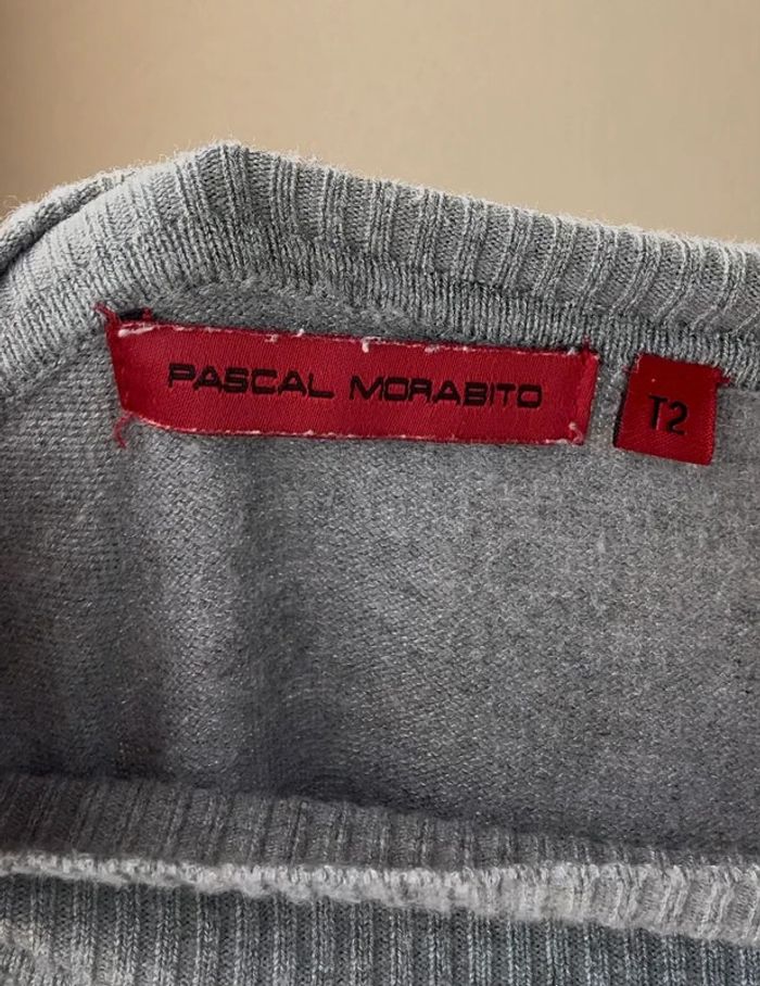 Pull gris Pascal Morabito taille 2 très bon état - photo numéro 3