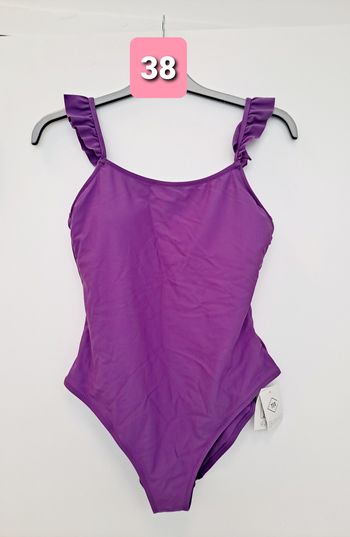 joli maillot de bain 1 pièce violet neuf avec étiquette taille 38