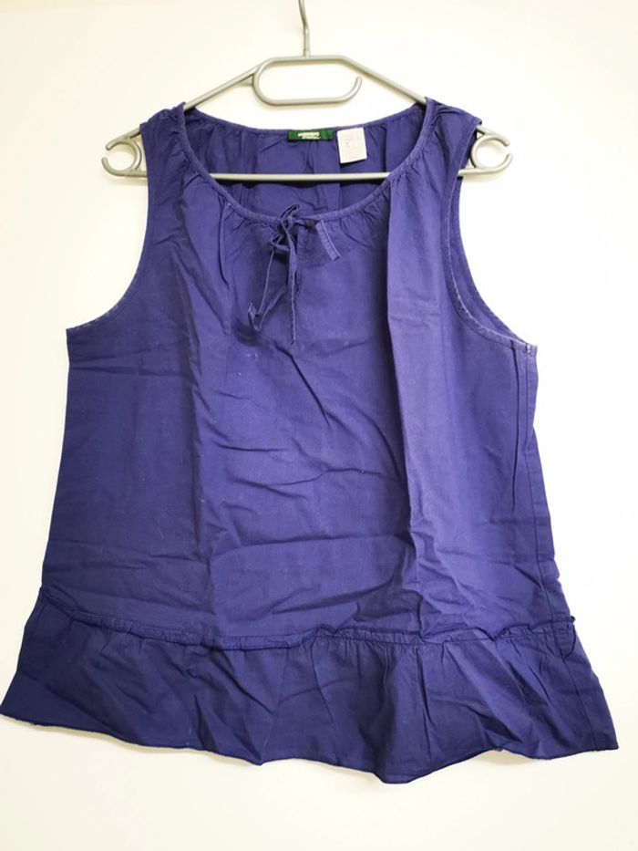 Top blouse bleu la redoute neuf 40