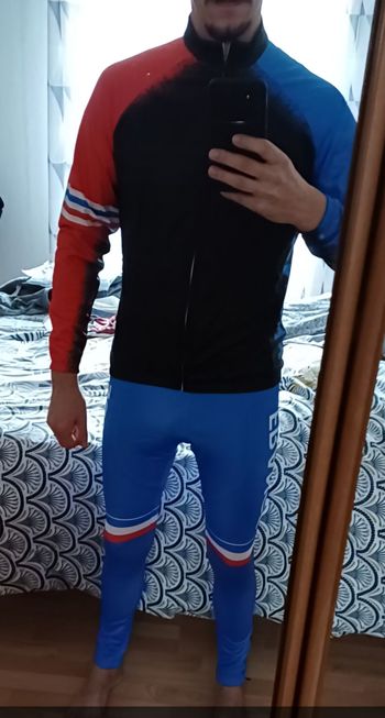 Ensemble cycliste long thermique avec rembourrage