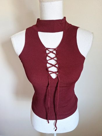 Debardeur taille unique bordeaux #FTU-027