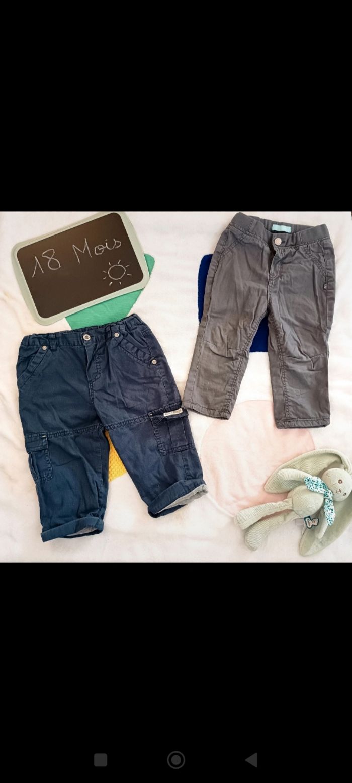 Pantalons chauds et doublés 18 mois