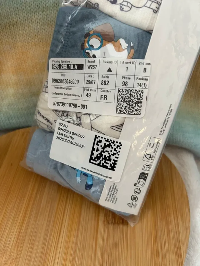 🩲 Lot de 5 slips Bluey pour enfant – Taille 4/6 ans 🩲 - photo numéro 4