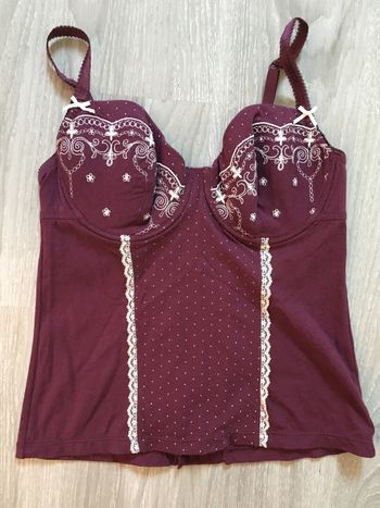 Bustier soutien gorge violet