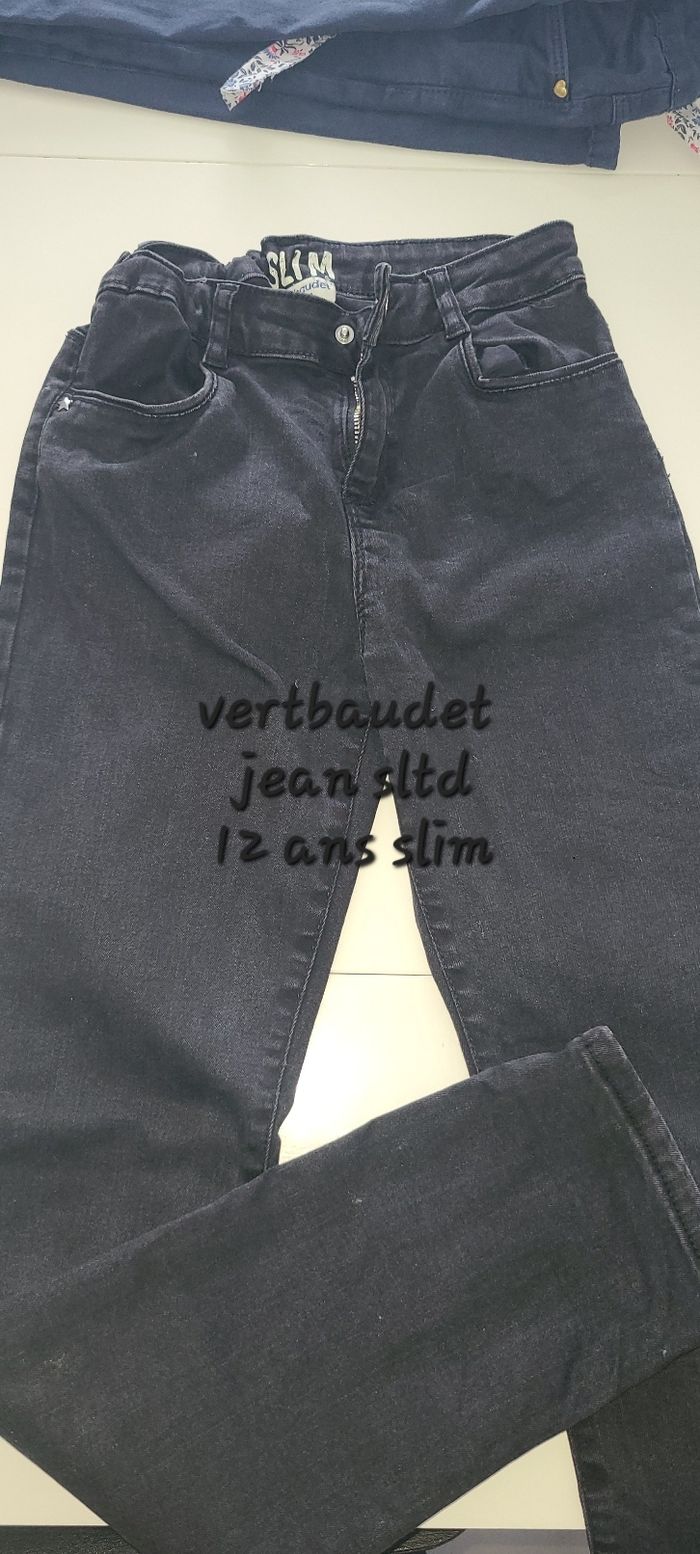 Pantalon vertbaudet fille jean 12 ans slim