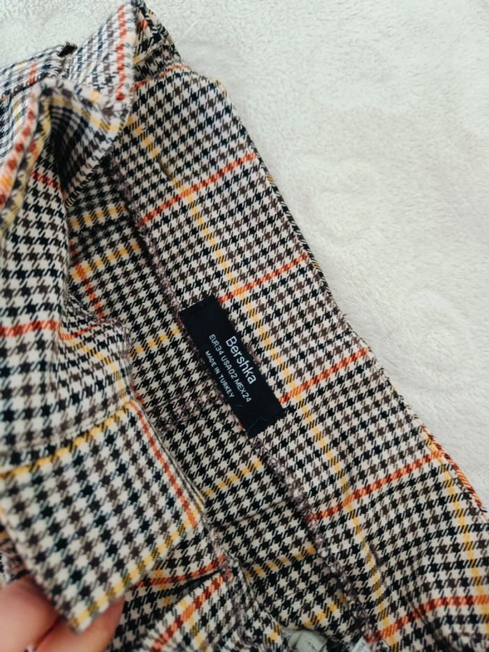 Pantalon ajusté Bershka à carreaux - photo numéro 4