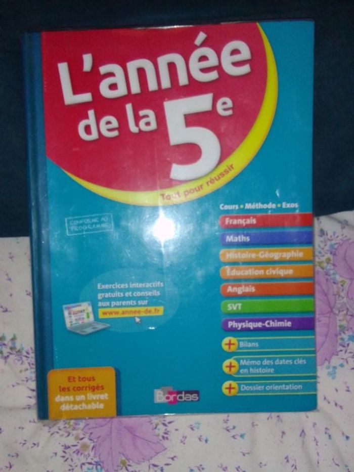 Livre pour l'entrée en 5 ème