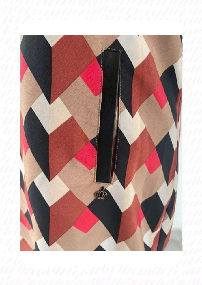 Robe fluide chipie taille 34 à motif géométrique - photo numéro 5